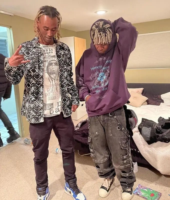 Ken Carson outfit in Vetements, Rolex, and Chrome Hearts, 2022