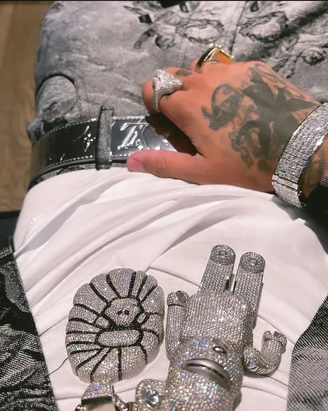 Tyga outfit in Who Decides War, Louis Vuitton, and Rick Owens, 2022