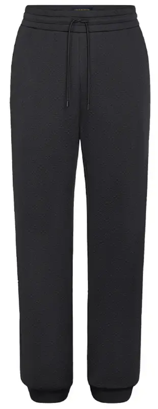 Louis Vuitton 2019 Velour Monogram Joggers - Black, 11.25 Rise Pants,  Clothing - LOU286197