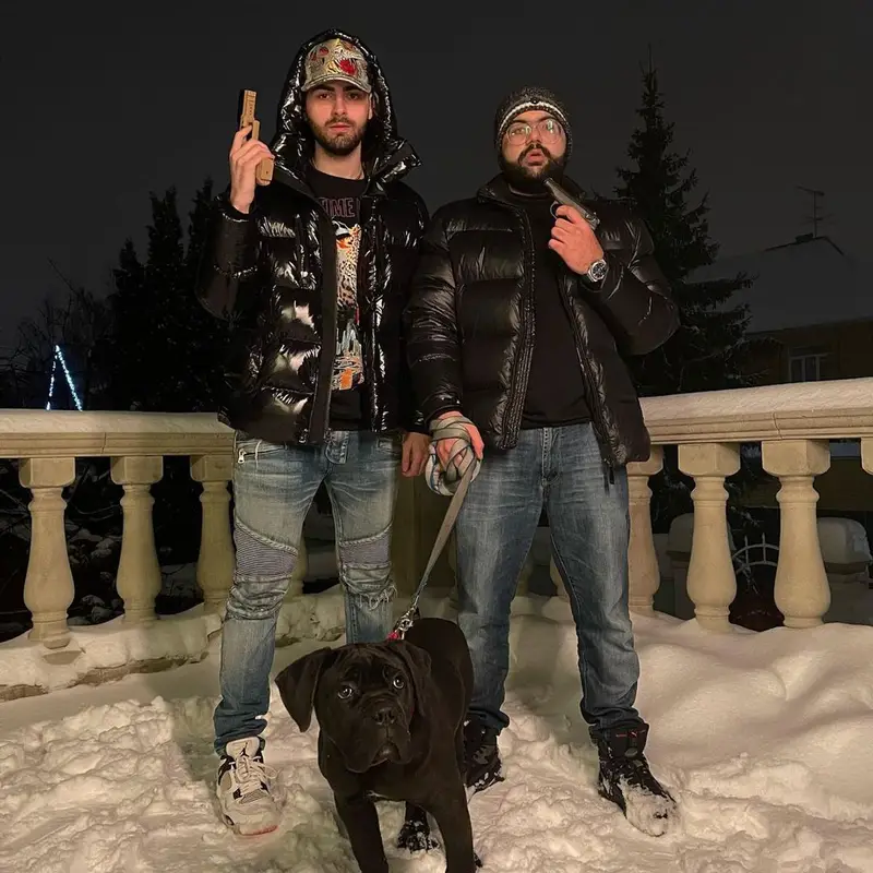 Fresco outfit in Moncler, Balmain, and Ed Hardy, 2022