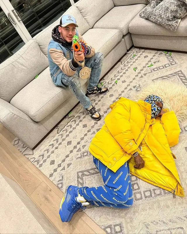DaBaby outfit in Alexander McQueen, Balenciaga, and Jordan, 2022
