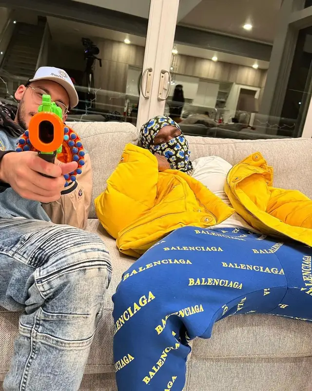 DaBaby outfit in Alexander McQueen, Balenciaga, and Jordan, 2022