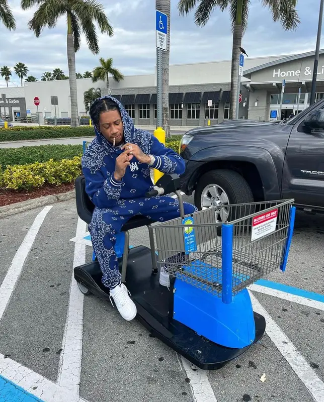 Digga D outfit in Amiri and Nike, 2022