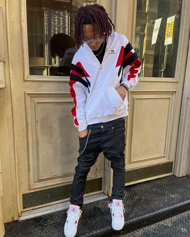 Lil Tecca outfit in Balenciaga, Ray-Ban, and Chrome Hearts, 2022