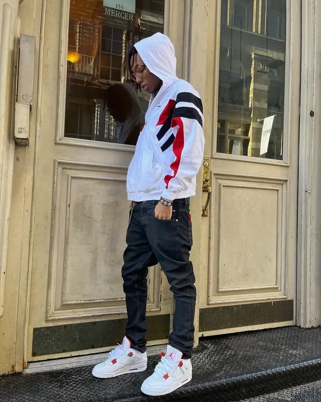 Lil Tecca outfit in Balenciaga, Ray-Ban, and Chrome Hearts, 2022