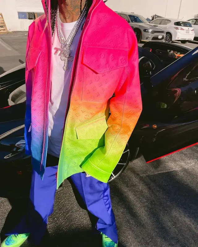 Tyga outfit in Louis Vuitton, 2022