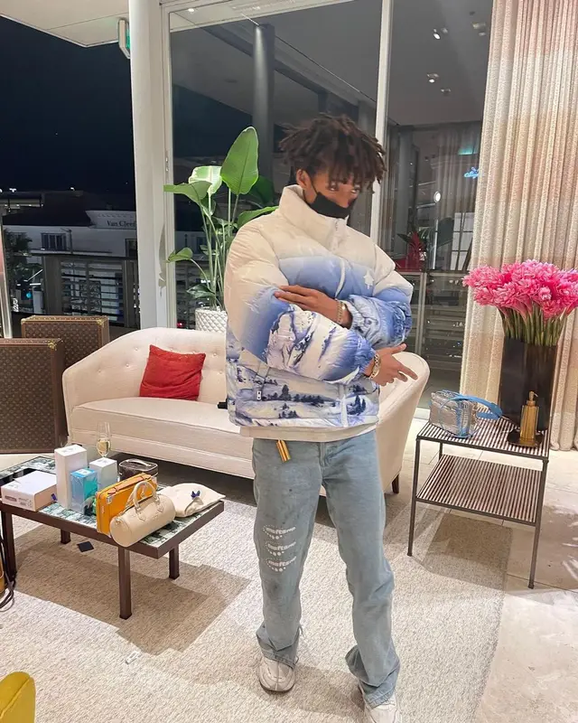 Jaden Smith outfit in Louis Vuitton, MSFTSrep, and New Balance, 2022