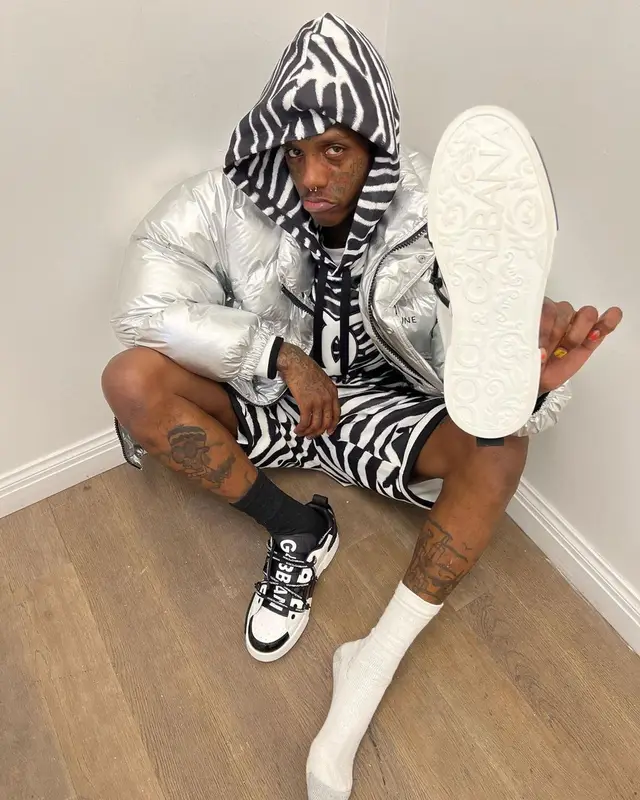 Famous Dex outfit in Celine and Dolce & Gabbana, 2022