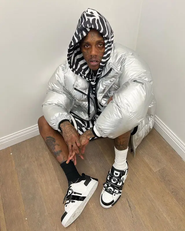 Famous Dex outfit in Celine and Dolce & Gabbana, 2022