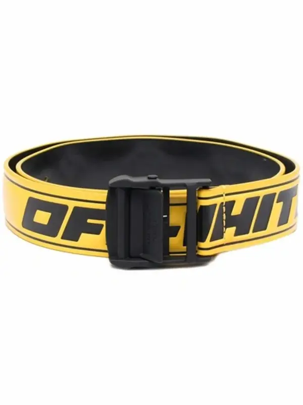 Off-White Yellow Hybrid Industrial Adjustable Belt $620