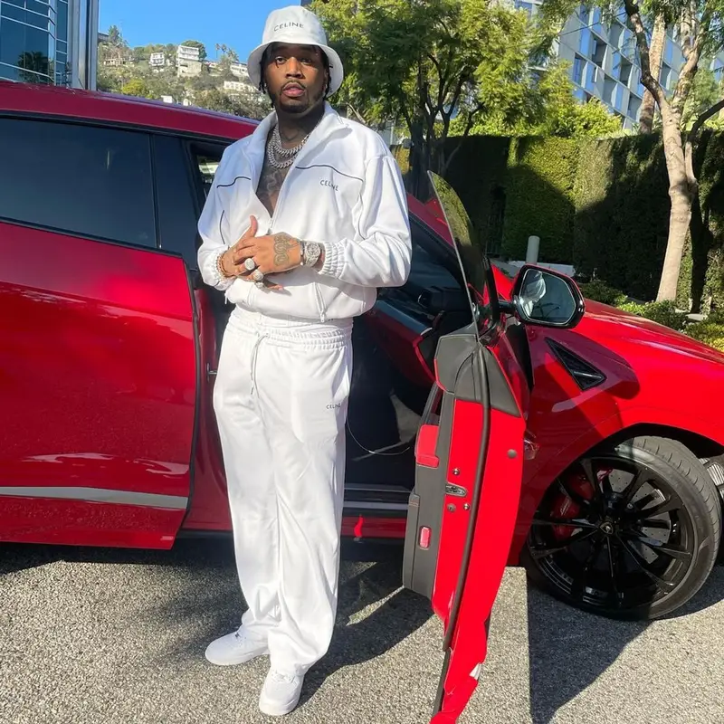 Fivio Foreign outfit in Nike and Celine, 2022