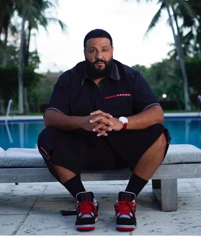 DJ Khaled outfit in Prada, Jordan, and OVO, 2022