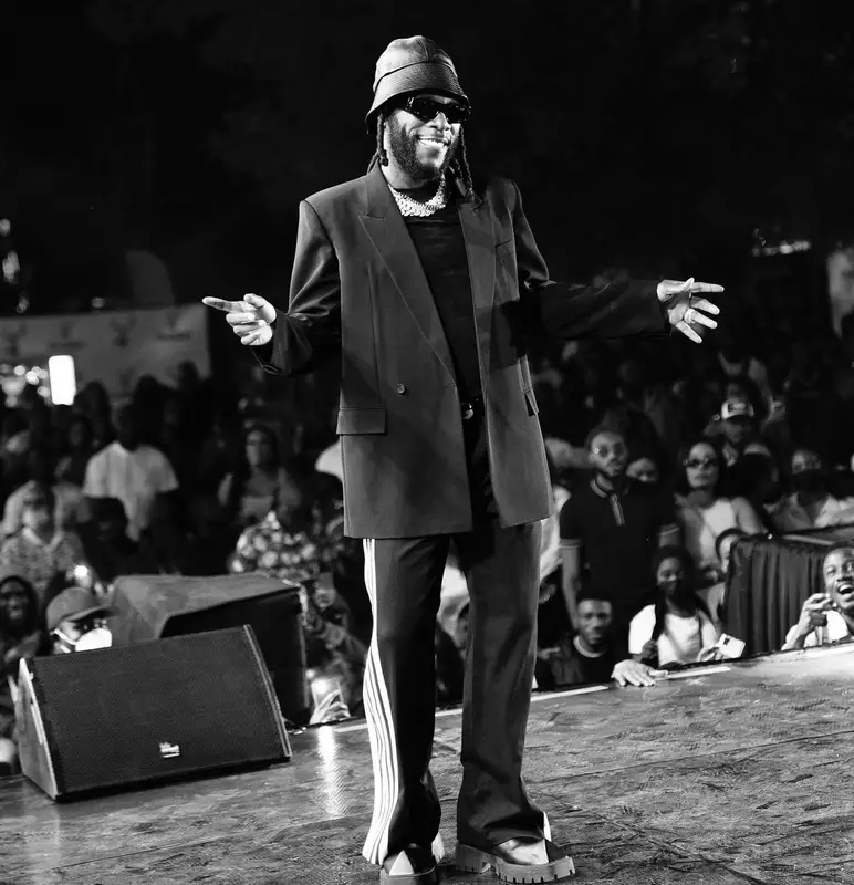 Burna Boy outfit in Balenciaga, 2022