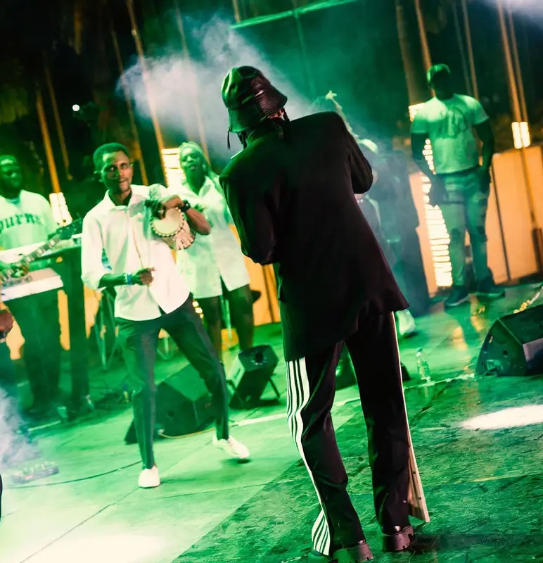 Burna Boy outfit in Balenciaga, 2022