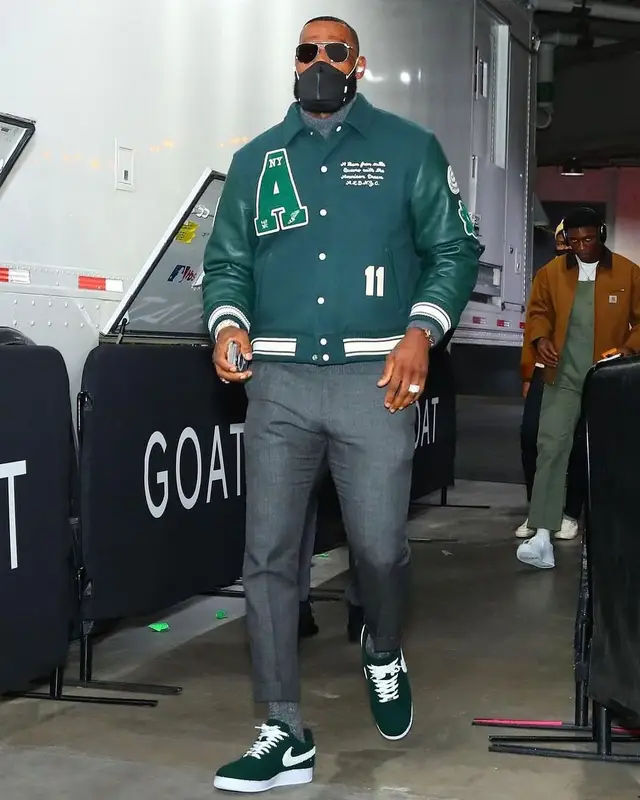 LeBron James outfit in Aime Leon Dore, Tom Ford, and Henry Mask, 2022