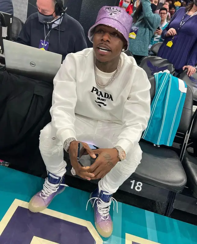 DaBaby outfit in Amiri, Giuseppe Zanotti, and Prada, 2022