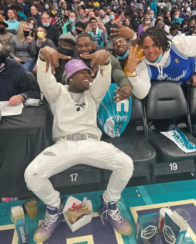 DaBaby outfit in Amiri, Giuseppe Zanotti, and Prada, 2022