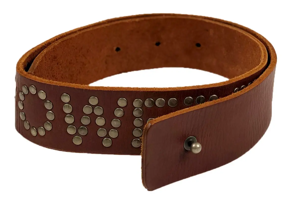 Junya Watanabe Love Is Powerful Studded Belt | WHAT'S ON THE STAR?