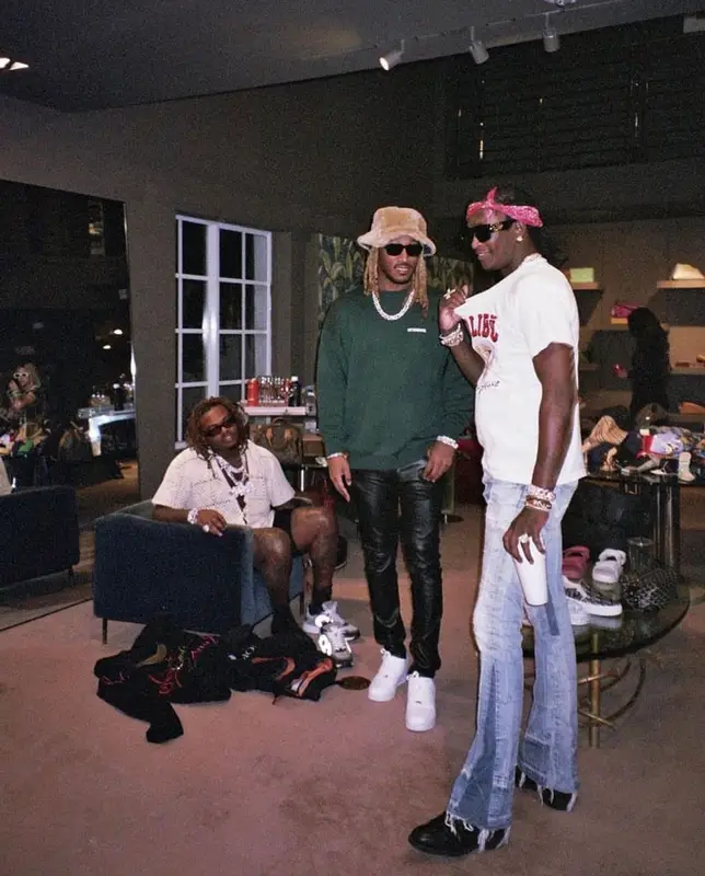 Young Thug outfit in Gallery Dept., Celine, and Louis Vuitton, 2022