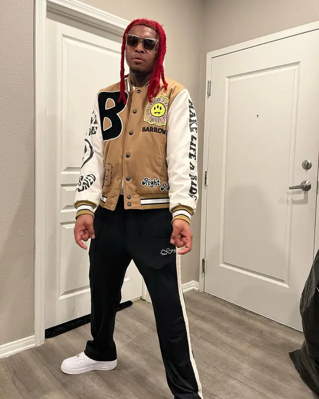 Lil Keed outfit in Barrow, Nike, and Saint Laurent, 2022