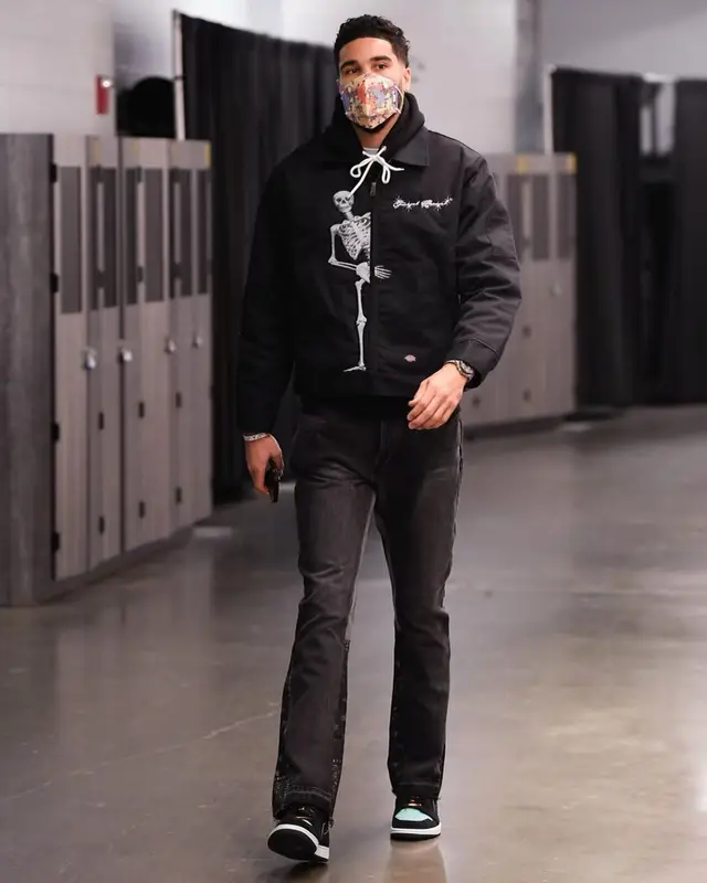 Jayson Tatum outfit in Gallery Dept., Jordan, and Henry Mask, 2022