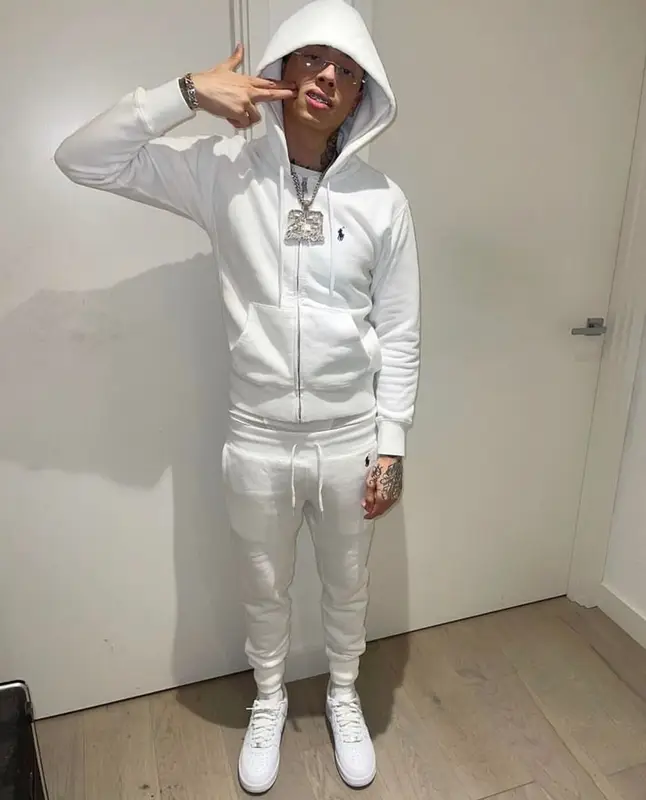Central Cee outfit in The North Face, Polo Ralph Lauren, and Nike, 2022