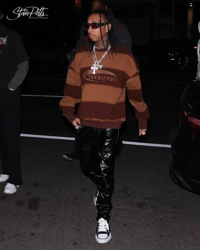 Tyga outfit in Noon Goons and Maison Mihara Yasuhiro, 2022