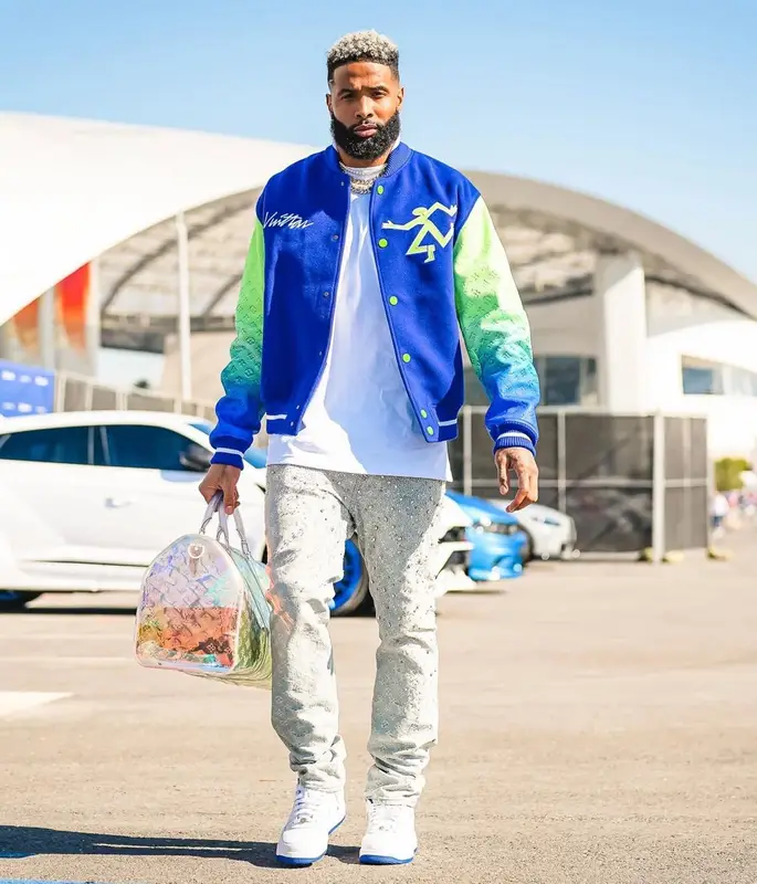 Odell Beckham Jr outfit in Louis Vuitton and Nike, 2022