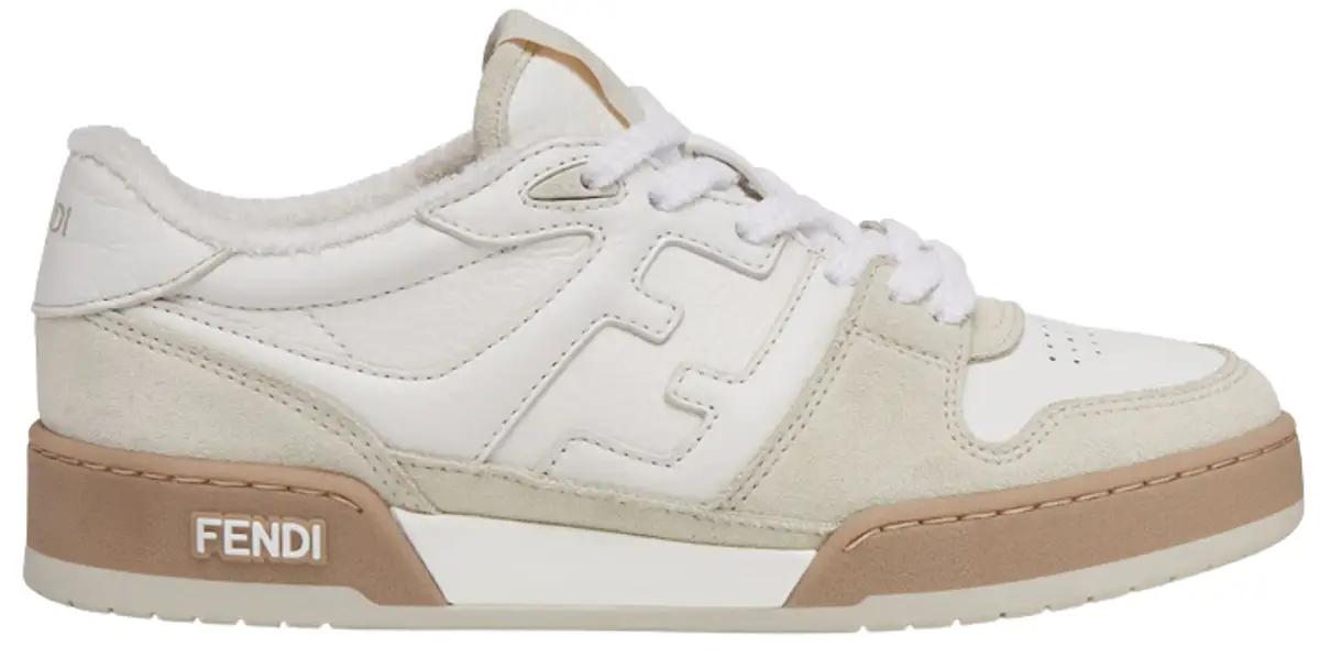 Fendi Match White Suede Low Top Sneakers $930