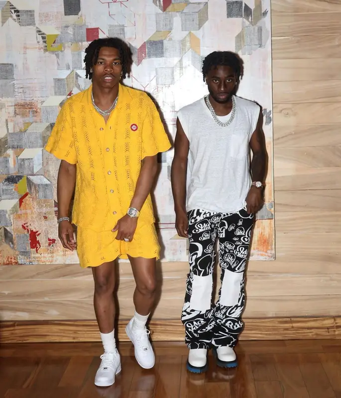 Lil Baby outfit in Casablanca and Nike, 2022