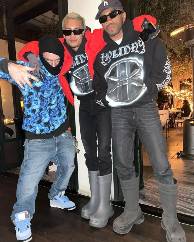 Dominic Fike outfit in Holiday, Crocs, and Balenciaga, 2022
