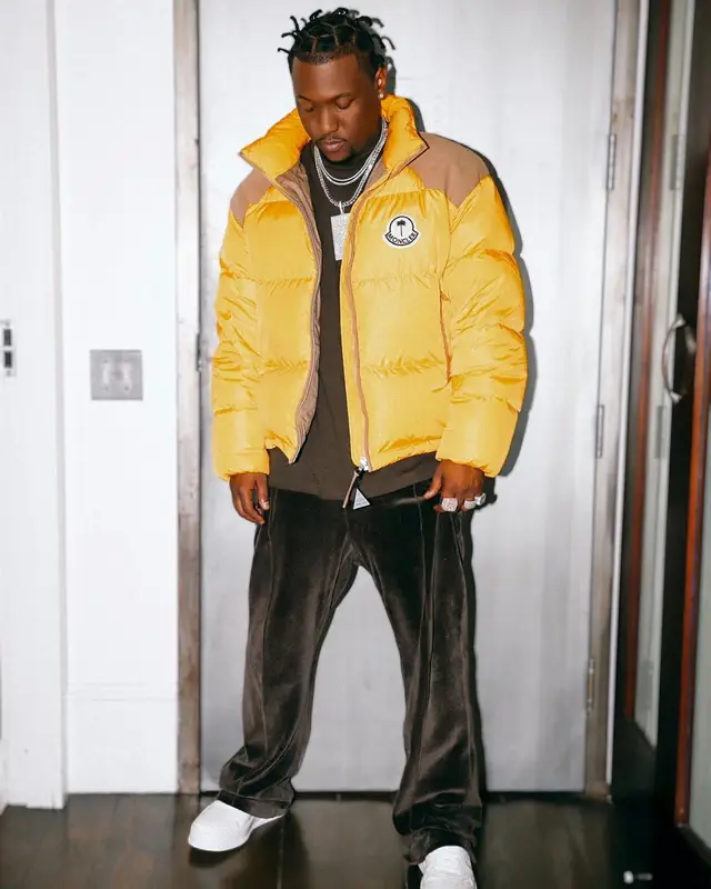 HitBoy outfit in Moncler, Celine, and Palm Angels, 2022