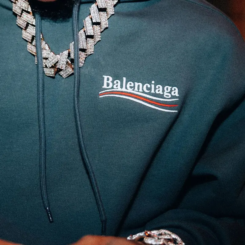 Tory Lanez outfit in Balenciaga and Nike, 2022
