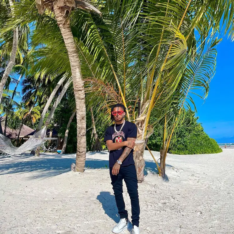 DDG outfit in Balenciaga, Amiri, and Louis Vuitton, 2022