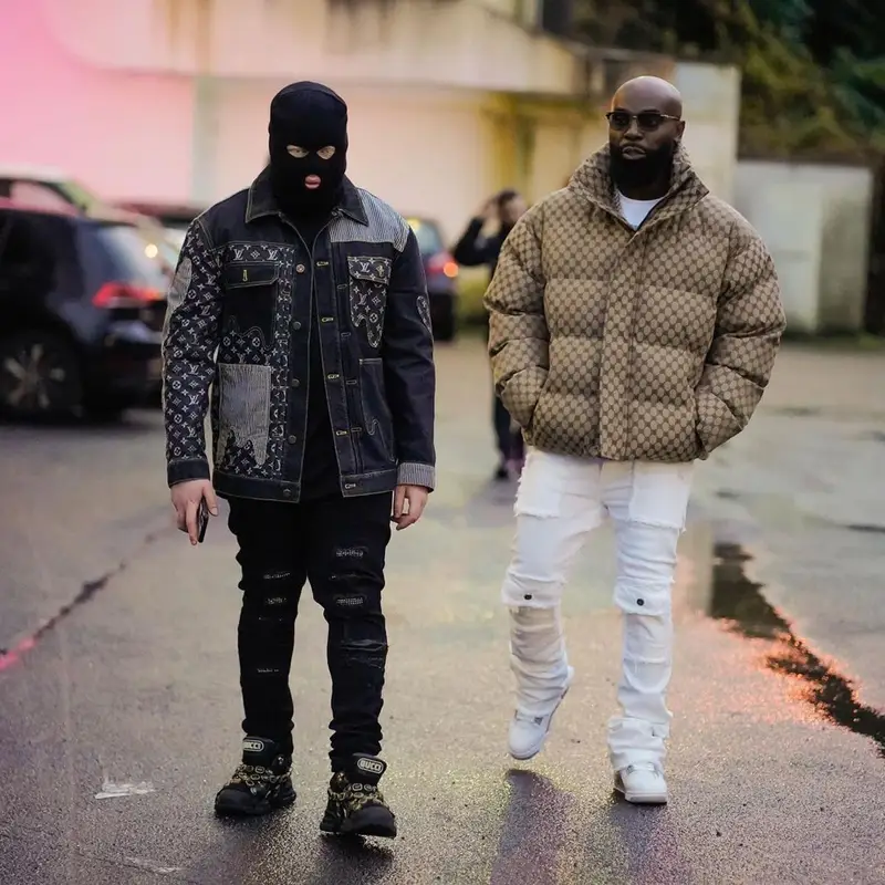 Kaaris outfit in Gucci, Valabasas, and Balenciaga, 2021