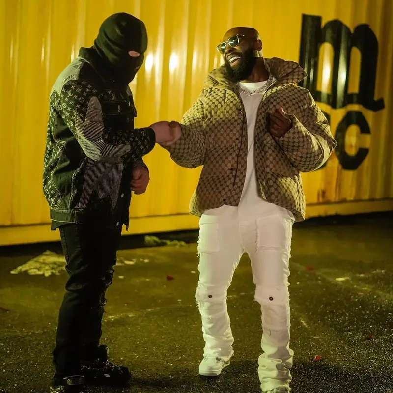 Kalash Criminel outfit in Louis Vuitton, No Name, and Nigo, 2021