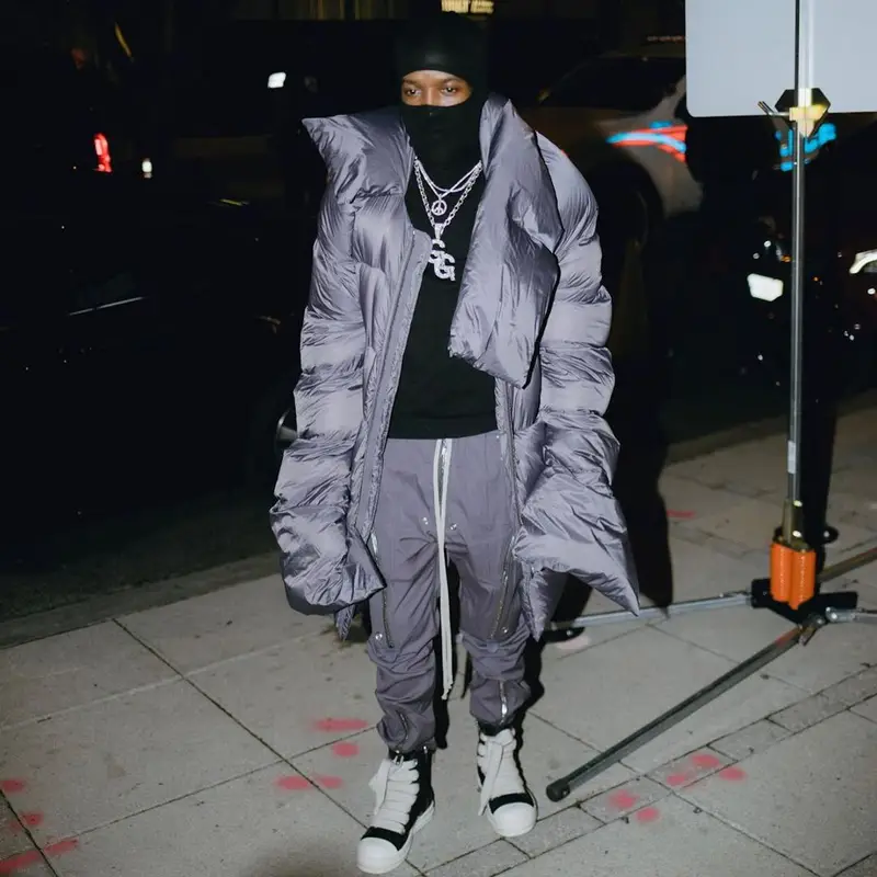 Shy Glizzy outfit in Rick Owens, 2021