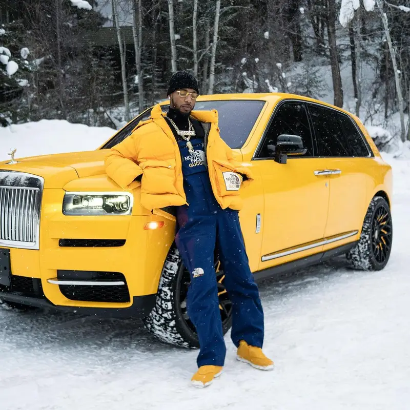 Key Glock outfit in The North Face, Jordan, and Gucci, 2022