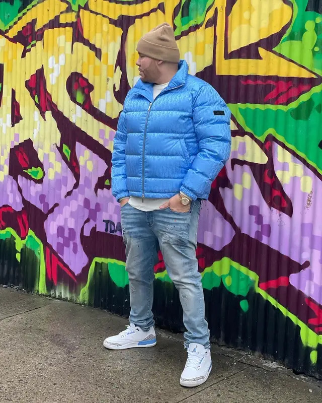 Fat Joe outfit in Dior, Jordan, and Carhartt, 2022