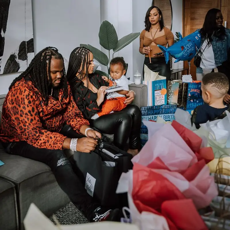 Tee Grizzley outfit in Dolce & Gabbana and Amiri, 2022