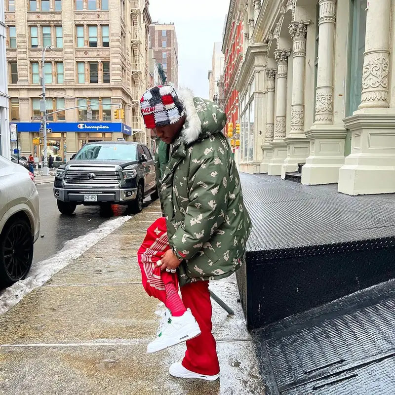 HitBoy outfit in Supreme, Palm Angels, and Marni, 2022