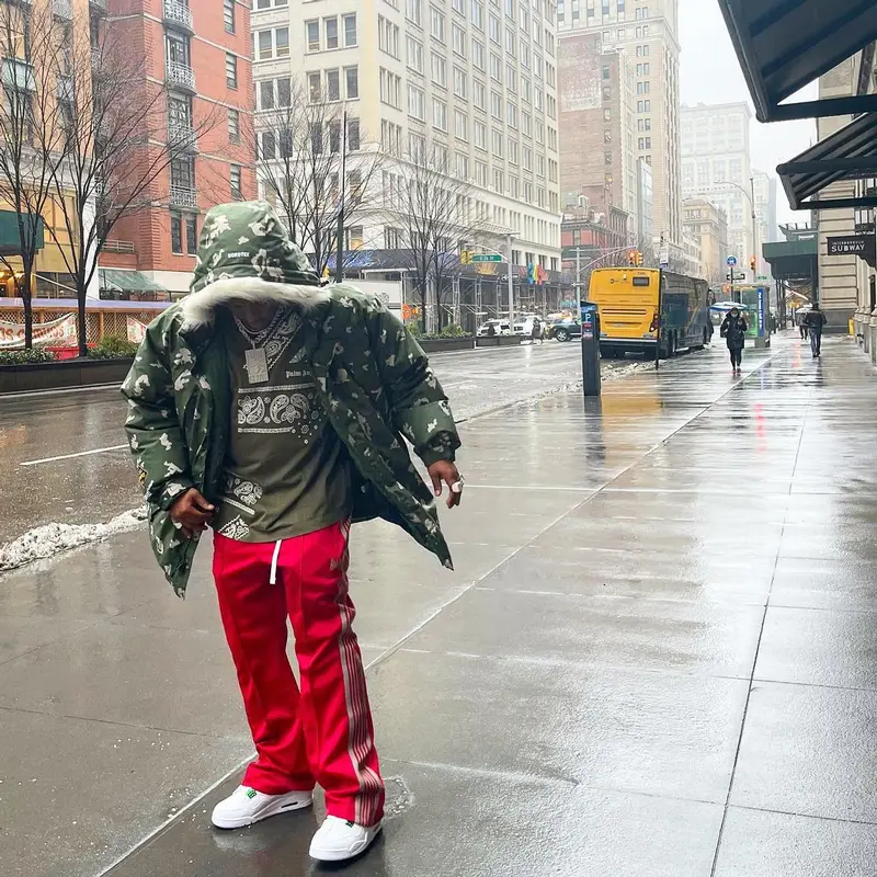 HitBoy outfit in Supreme, Palm Angels, and Marni, 2022
