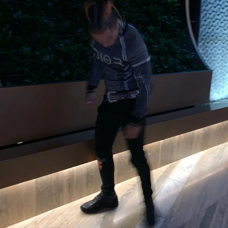Kid Trunks outfit in Dior, B.B. Simon, and Sorayama, 2021