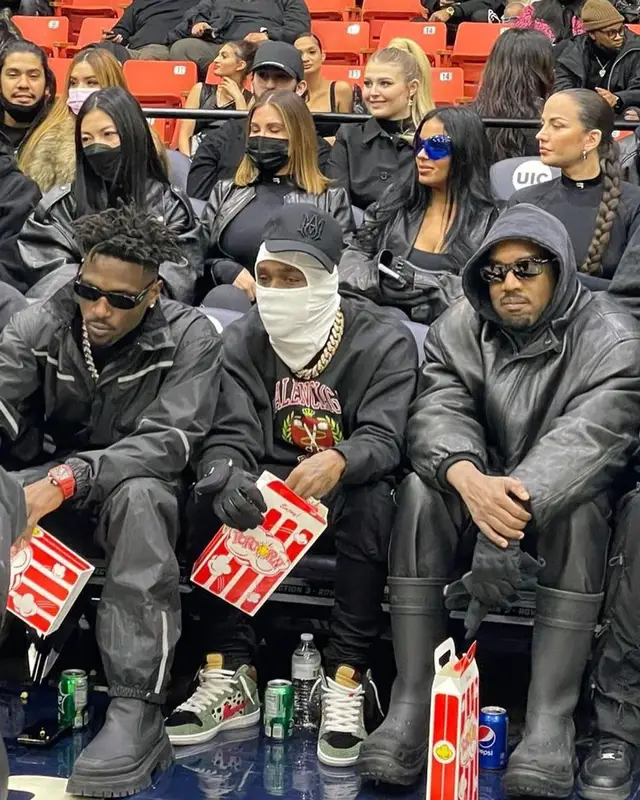 Kanye West outfit in Crocs and Balenciaga, 2022