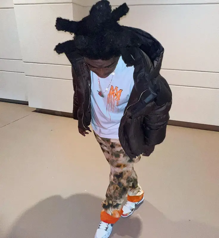 Kodak Black outfit in Amiri and Nike, 2022