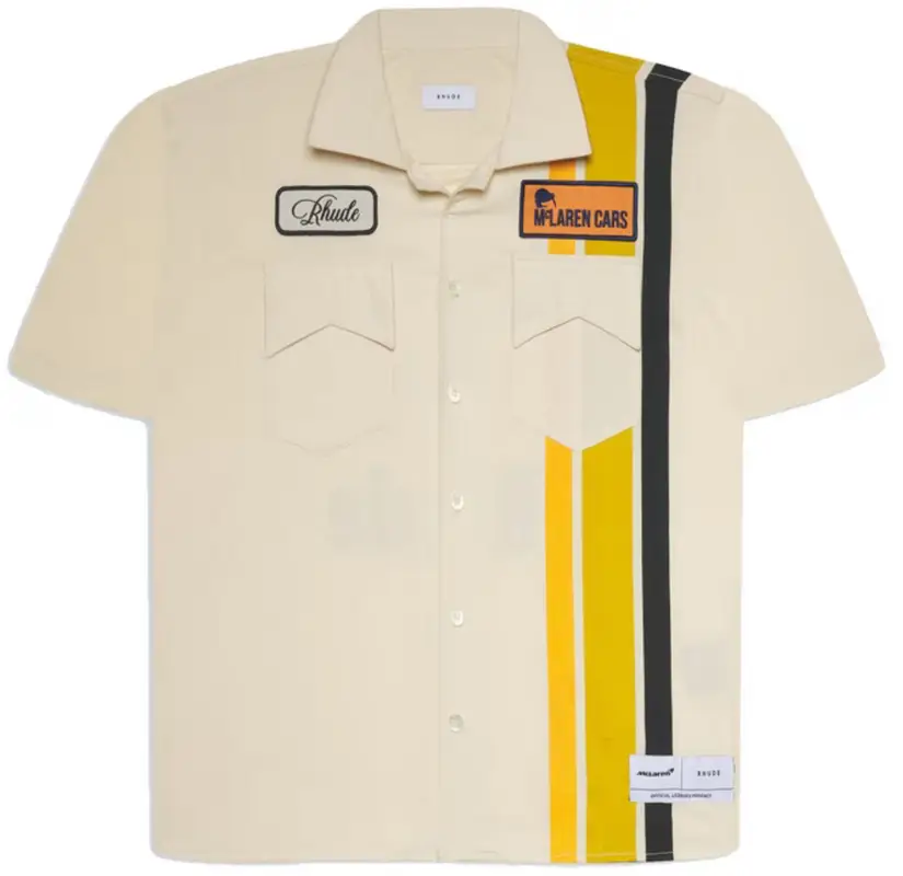 Rhude McLaren Pit Crew Creme/Black Shirt $595