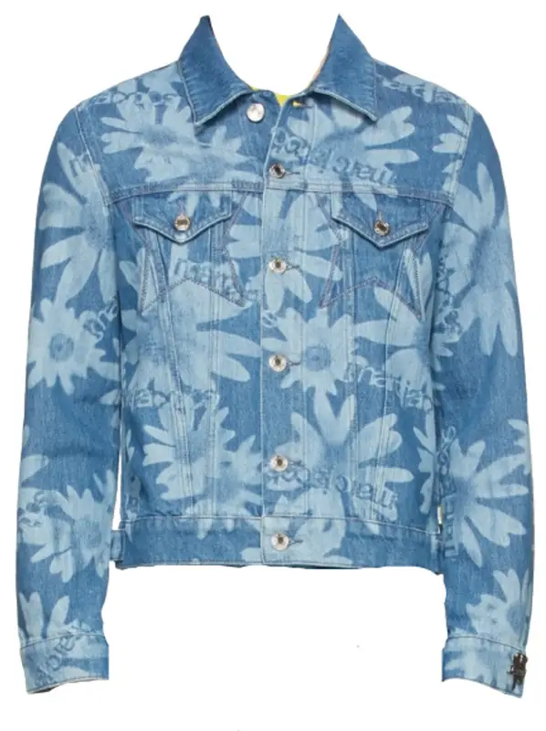 Marc Jacobs Blue Heaven Denim Laser Floral Jacket $275