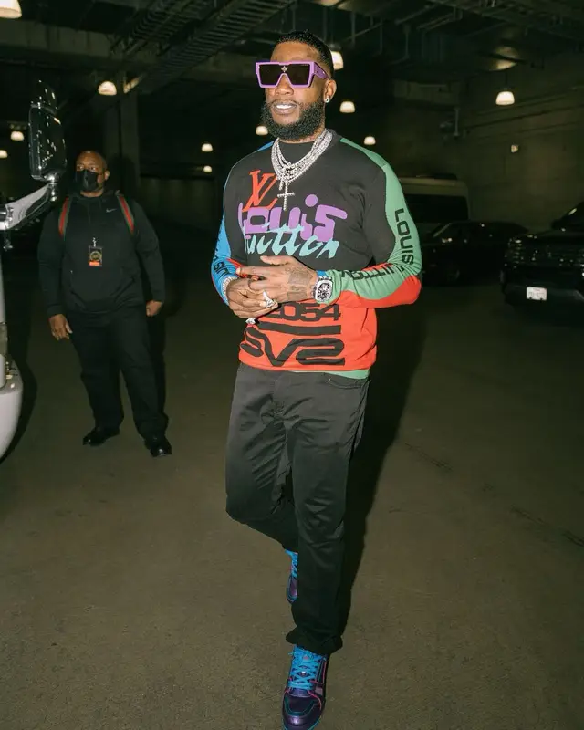 Gucci Mane outfit in Louis Vuitton, 2022