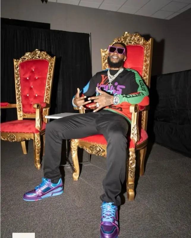 Gucci Mane outfit in Louis Vuitton, 2022