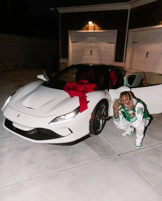 Lil Durk outfit in Louis Vuitton and Monfrere, 2022